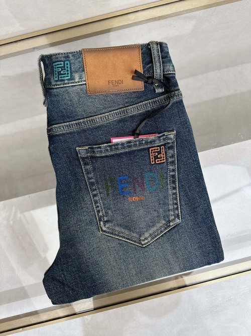 Fendi High-quality Custom Jeans with Classic Logo