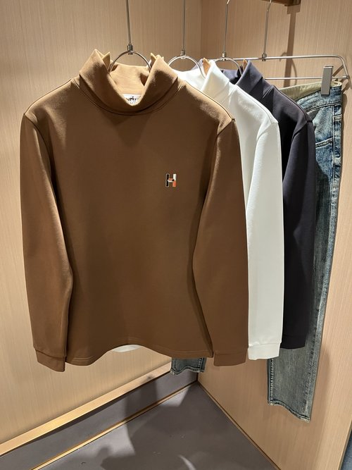 Hermes Upgraded Cotton Long - Sleeve T - Shirt with Logo