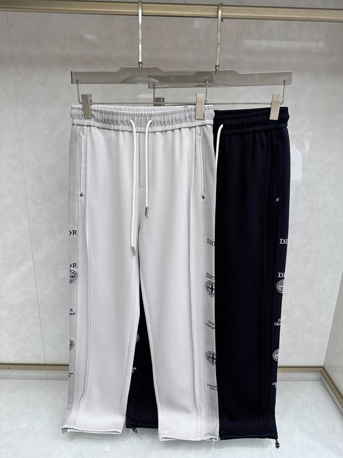 Dior New Casual Pants with Classic Logo, High Comfort