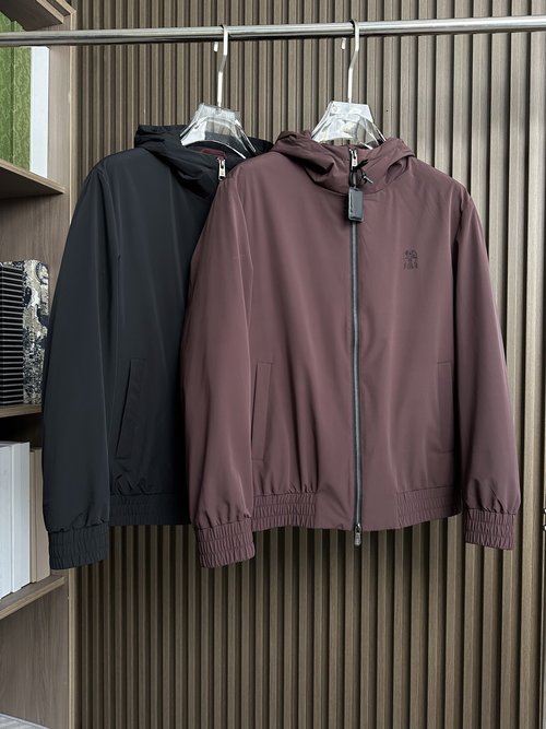 Loewe Lightweight Down Jacket in Black and Angola Red