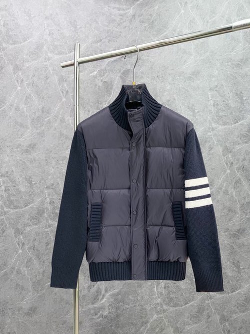 Thom Browne Knitted Spliced Slim and Warm Down Jacket