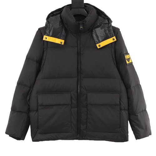 Fendi Down Jacket with Silicone Velcro Detachable Hood