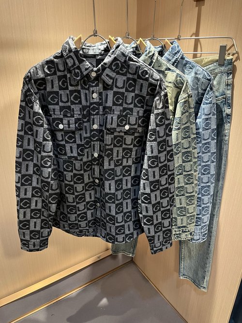 Gucci Unisex Denim Shirt with GG Logo and Comfort