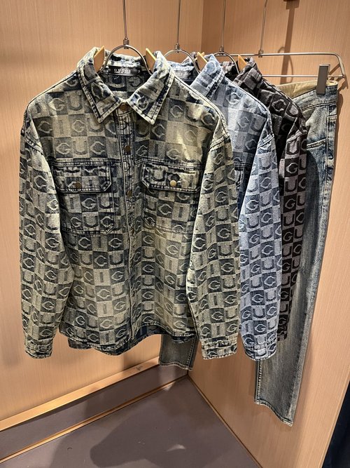 Gucci Unisex Denim Shirt with GG Logo and Comfort