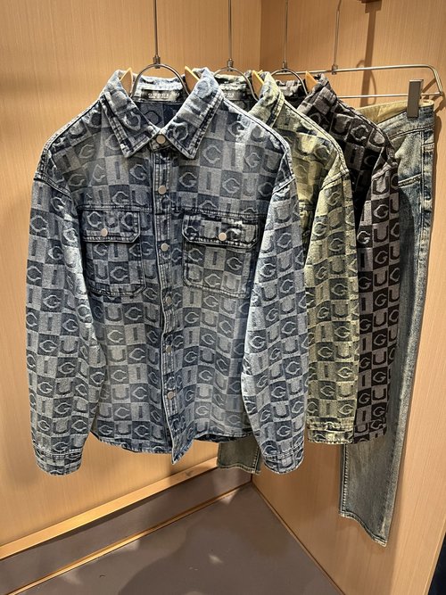 Gucci Unisex Denim Shirt with GG Logo and Comfort