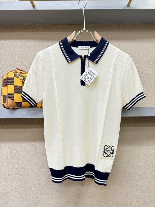 Loewe Soft Imported Knit Short-Sleeve Shirt