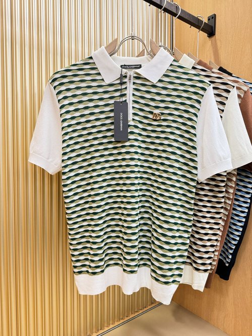 Dolce & Gabbana Premium Imported Knitted Short Sleeve Shirt