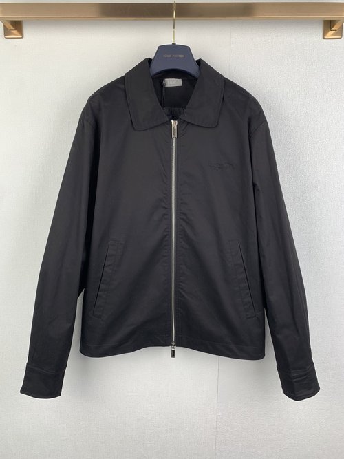 Dior Black Double-faced Cotton Blended Satin Jacket