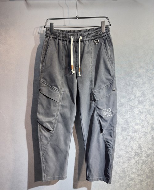 Loewe Loose Straight Casual Work Pants with Logo