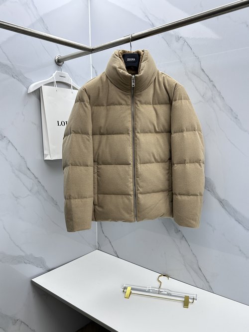 Zegna Stylish Down Stand - Collar Jacket with Fine Details