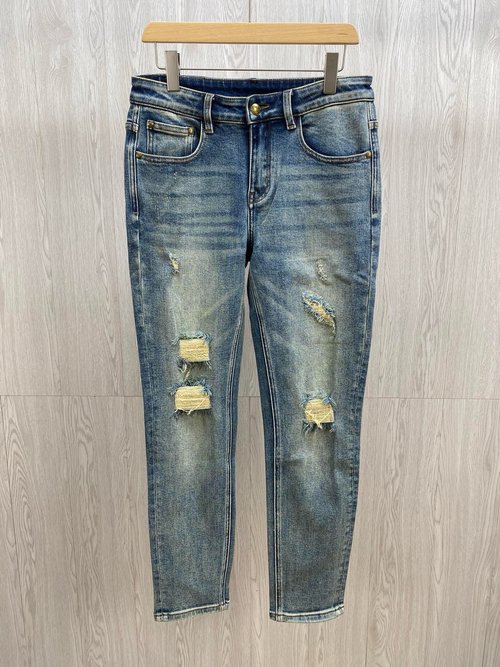 Fendi Soft Jeans with Luxury Leather Waist Tag