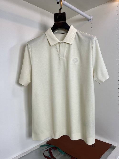 Loro Piana Classic V-Neck Knitted Polo with Italian Tailoring