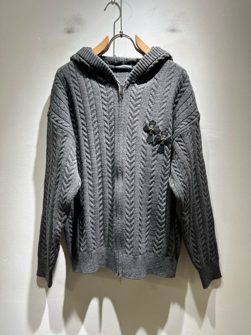 Chrome Hearts Unisex Knitted Wool Sweater with Leather Logo