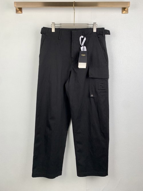 Dior Work Pants with Double FF Pockets and Zipper