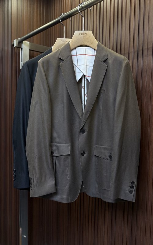 Loro Piana Linen Suit in Coffee and Black Colors