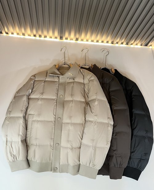 Loro Piana Unisex Down Jacket with Unique Pattern