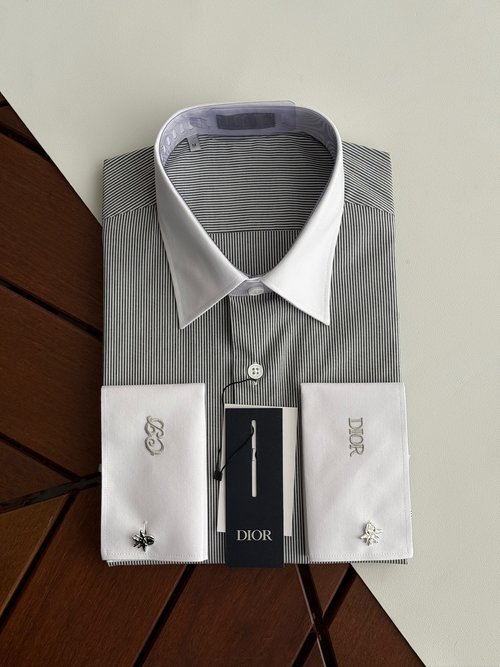Dior Elegant French Cuff Business Shirt for Professional Style