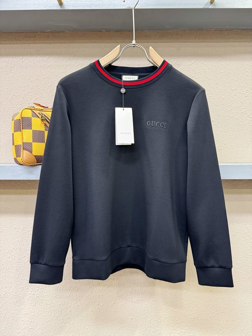 Gucci New Long-sleeved Wool Sweater with Classic Logo