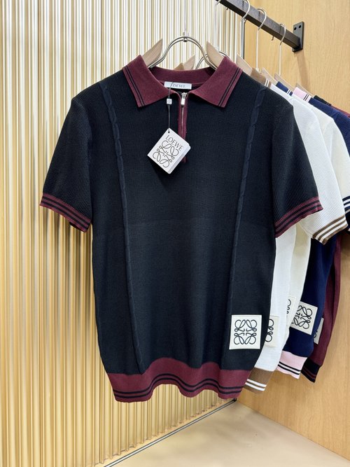 Loewe Soft Imported Knit Short-Sleeved Top