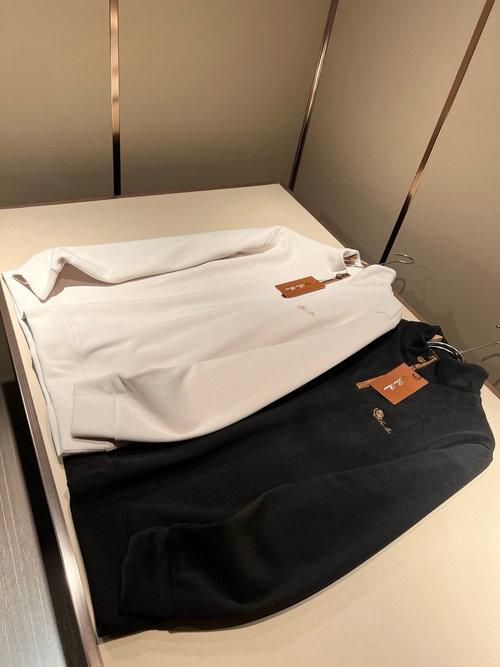 Loro Piana Windproof Cotton Hoodie with Logo Embroidery