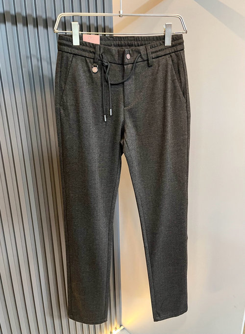 Prada Premium Cashmere Casual Trousers with Brand Elements