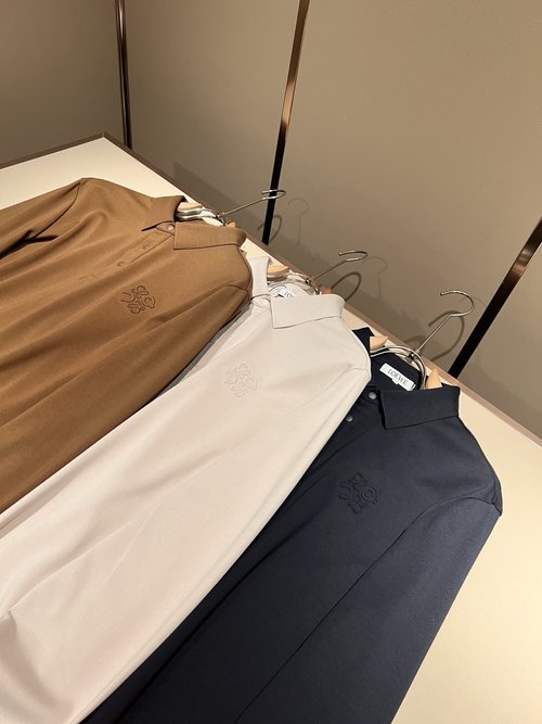 Loewe Imported Cotton Polo with Logo Design