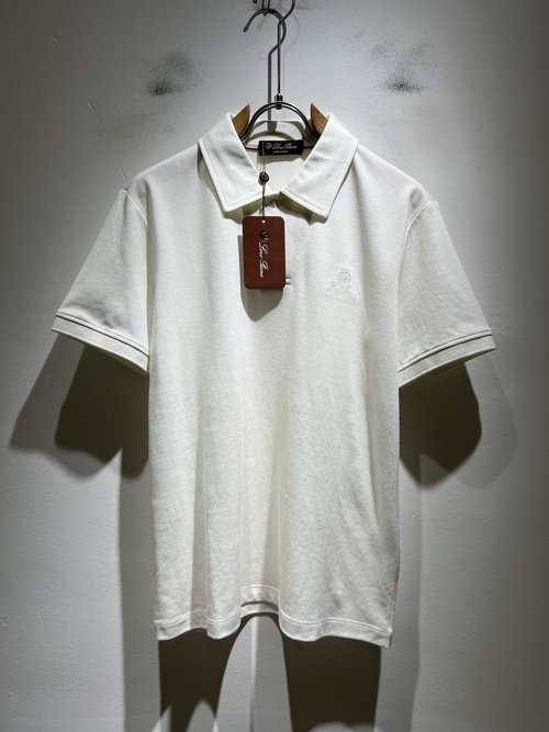 Loro Piana Customized Pique Cotton Short Sleeve Polo Shirt
