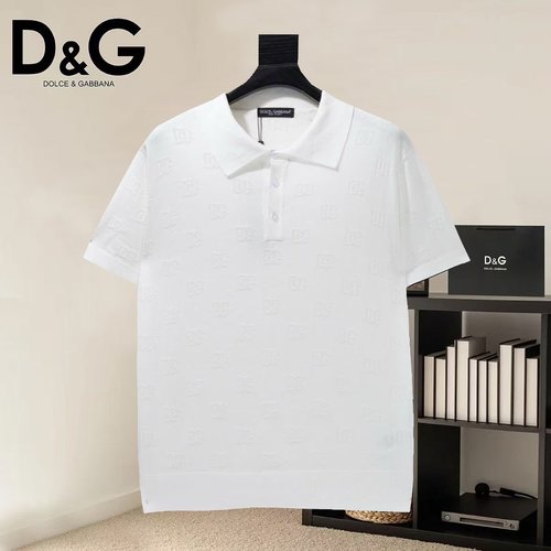 Dolce & Gabbana Cotton V-Neck Knit Short-Sleeve Sweater