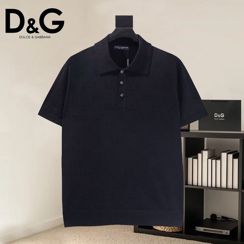 Dolce & Gabbana Cotton V-Neck Knit Short-Sleeve Sweater