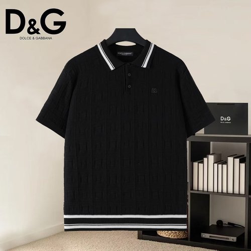 Dolce & Gabbana Cotton V-Neck Knit Short-Sleeve Sweater