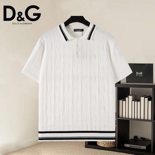 Dolce & Gabbana Cotton V-Neck Knit Short-Sleeve Sweater