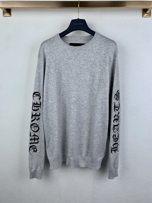 Chrome Hearts High-Quality Roller Embroidery Letter Sweater