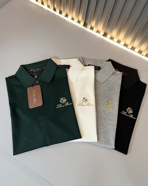 Loro Piana Customized Comfortable Pique Cotton Short Sleeve Polo