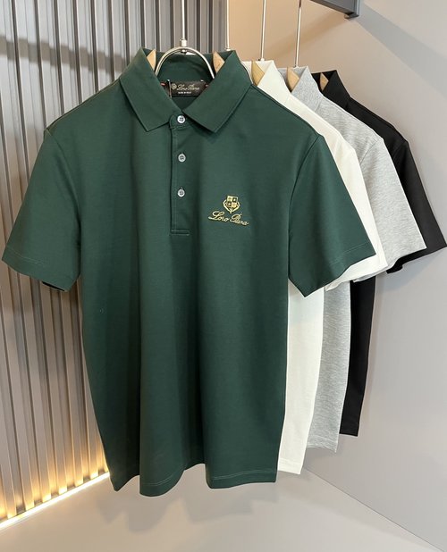 Loro Piana Customized Comfortable Pique Cotton Short Sleeve Polo