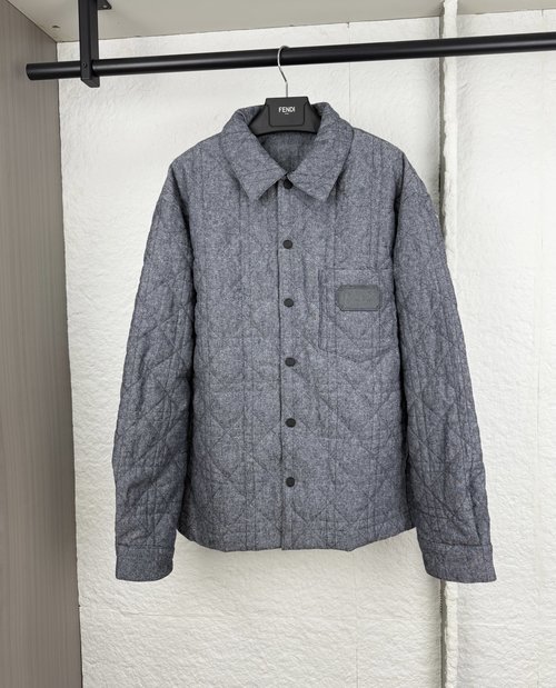 Dior Pocket Embroidered Checked Jacket