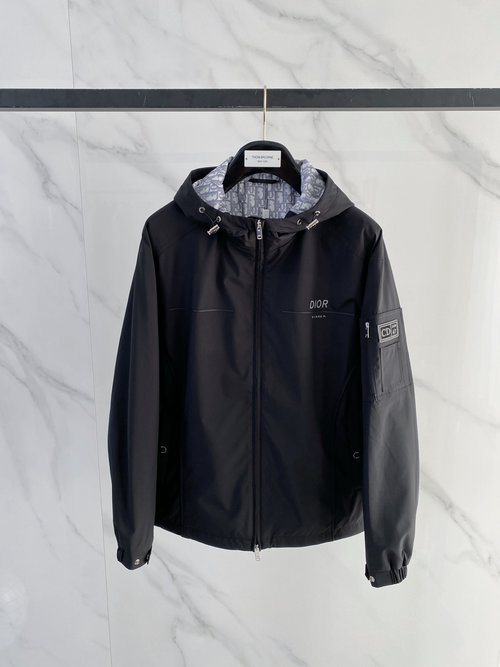 Dior Returnable Hooded Jacket in Black and White, Premium