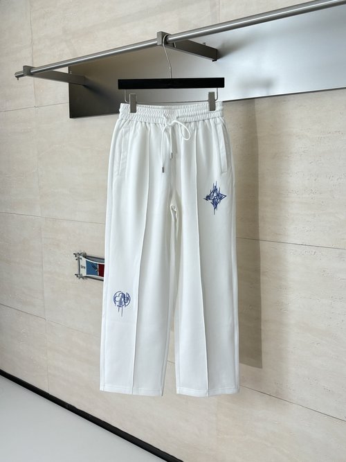 Louis Vuitton Four-leaf Clover Embroidered Casual Trousers