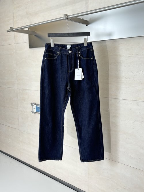 Bottega Veneta Classic Woven Genuine Leather Pocket Jeans