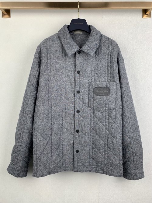 Dior Embroidered Patch Jacket with Quilted Pattern