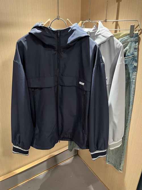 Dior Luxury Polyester Jacket with Embroidered Logo