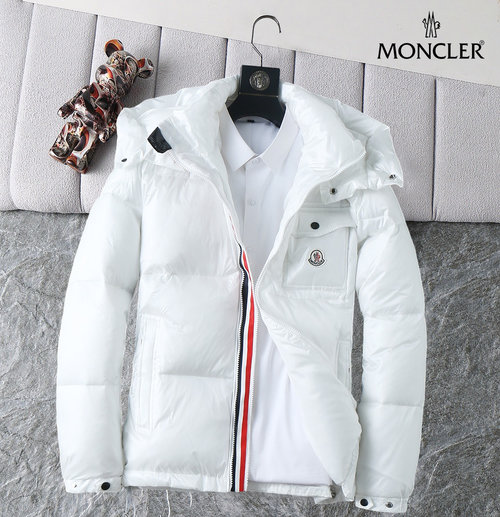 Moncler 90% Down Filled Jacket with Classic Logo and Color Block