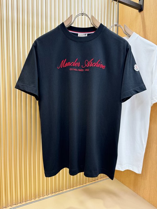 Moncler Trendy Short Sleeve Shirt Made of Top - Quality Fabric