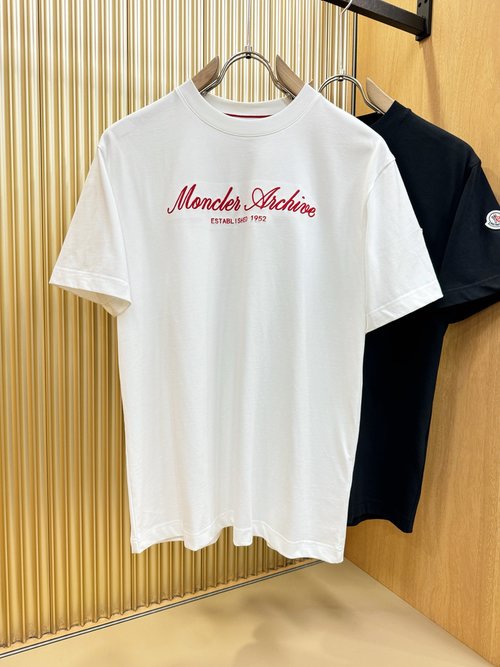 Moncler Trendy Short Sleeve Shirt Made of Top - Quality Fabric