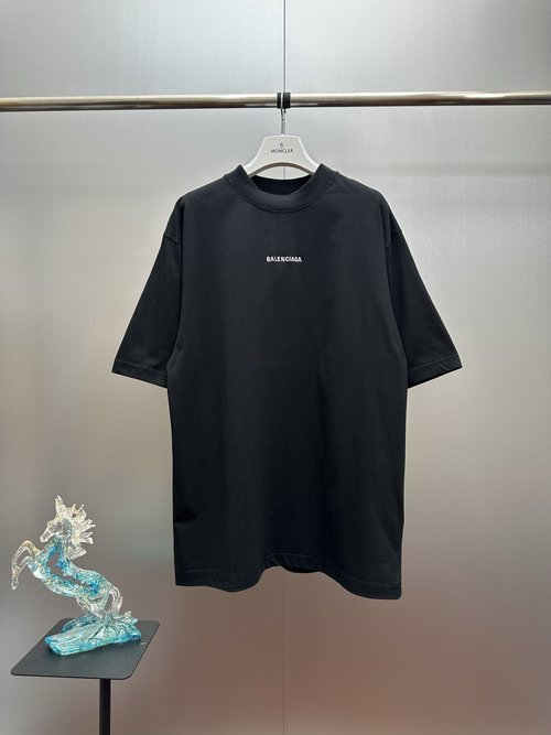 Balenciaga Letter Embroidered Round-Neck T-Shirt