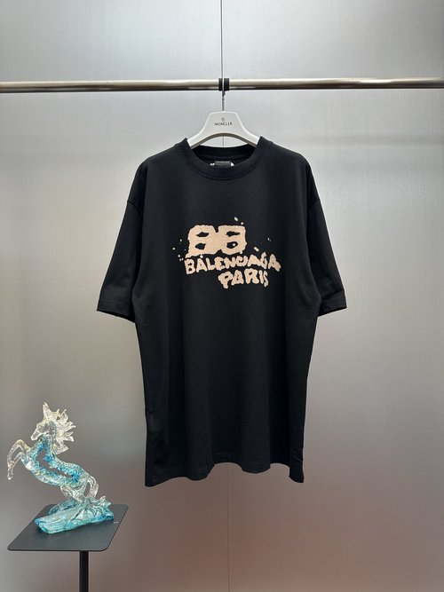 Balenciaga Classic Round-Neck Digital Print T-Shirt