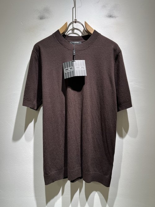 Zegna Knitted Short Sleeve T-Shirt Featuring Logo