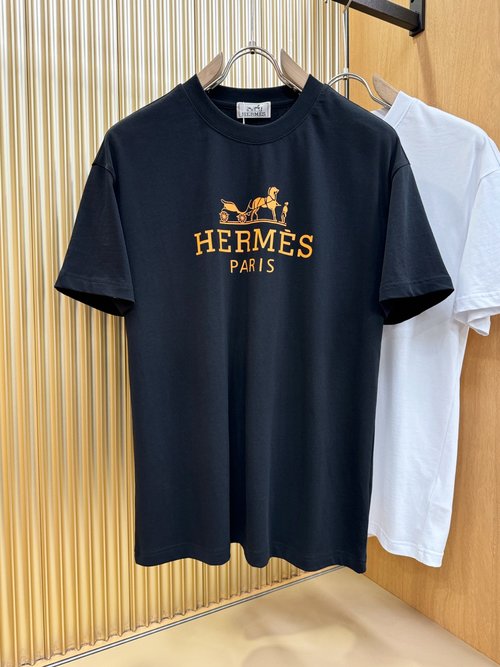 Hermes High-Quality Short Sleeve with Soft Fabric