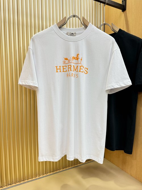 Hermes High-Quality Short Sleeve with Soft Fabric