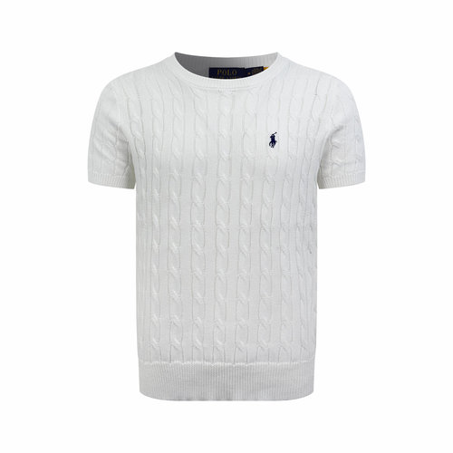 Polo Ralph Lauren Cotton Knit Short-Sleeve Shirt with Pony Emblem