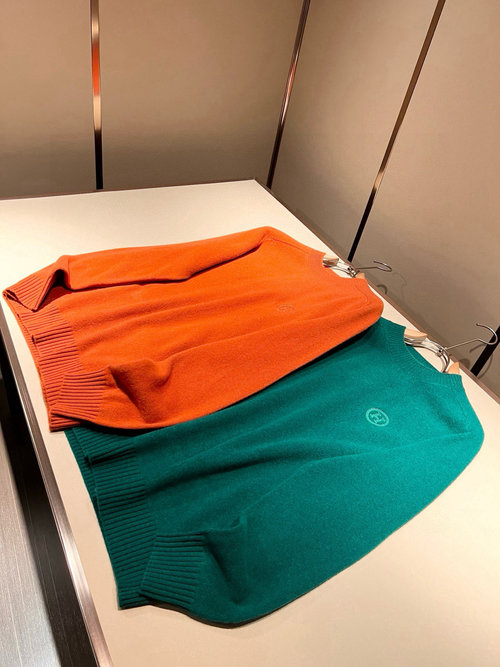 Hermes Wool Sweater with H Logo, Classic and Stylish